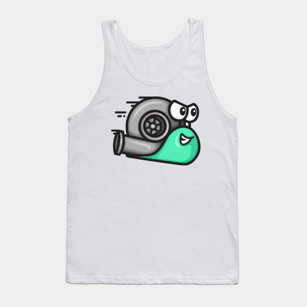 Turbo Snail - mint Tank Top by hoddynoddy